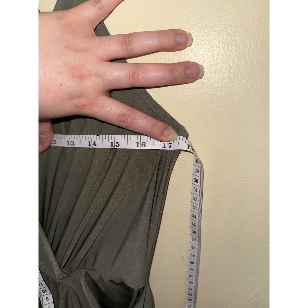 BCBGeneration Olive Green Harem Draped Pocket Jumpsuit Size M - Picture 10 of 10